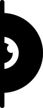 solid icon for eye vector