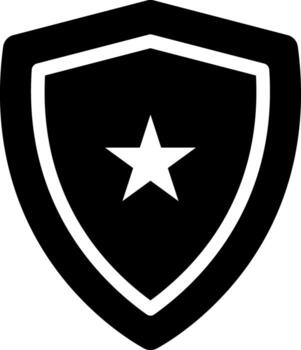 solid icon for shield vector