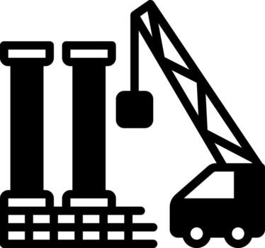 solid icon for foundations vector