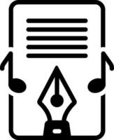 solid icon for lyric vector