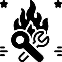 solid icon for hotfix vector