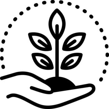 solid icon for conserving vector