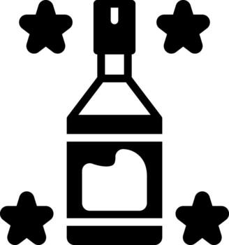 solid icon for bottle vector