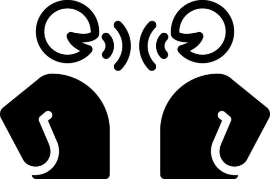 solid icon for speak vector