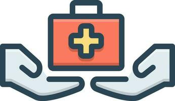 color icon for healthcare vector