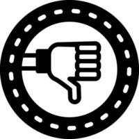 solid icon for fail vector