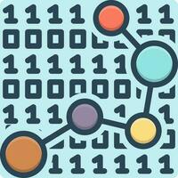color icon for data vector