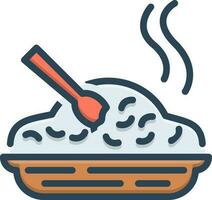 color icon for meal vector