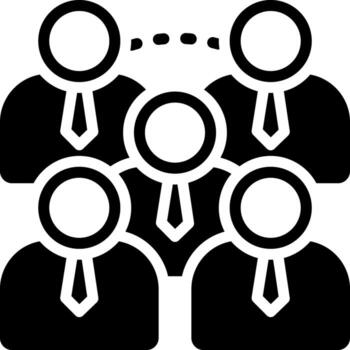 solid icon for headcount vector