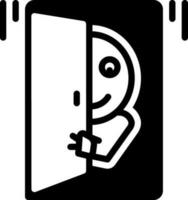 solid icon for peek vector