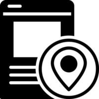 solid icon for local seo vector