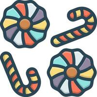 color icon for candy vector