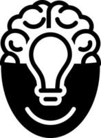 solid icon for brainstorming vector