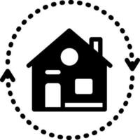 solid icon for reverse mortgages vector