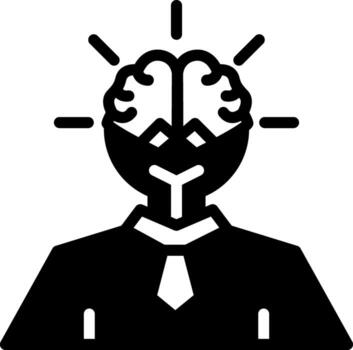 solid icon for smart ideas vector