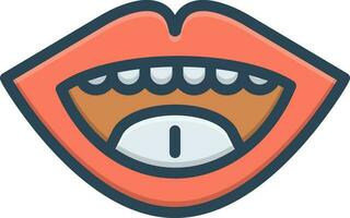 color icon for mouth vector