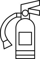 Fire Extinguisher Icon In Black Outline. vector