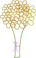 Vector illustration of flowers bouquet.