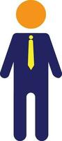 Faceless man in blue suit. vector