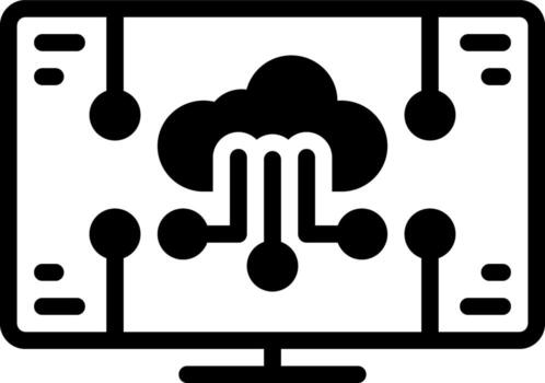 solid icon for computing vector