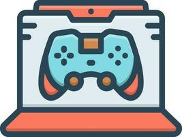 color icon for gaming vector