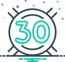 mix icon for thirty vector