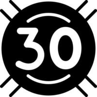 solid icon for thirty vector
