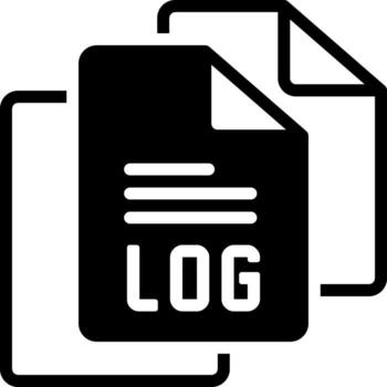 solid icon for logfile vector