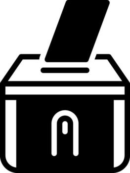 solid icon for vote vector