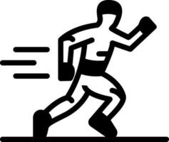 sólido icono para corriendo vector