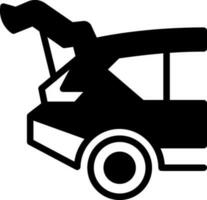 solid icon for trunk vector