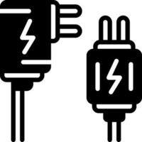 solid icon for adapters vector