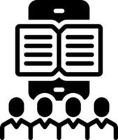 solid icon for learn vector