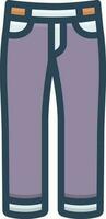 color icon for jean vector