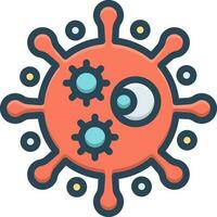 color icon for virus vector