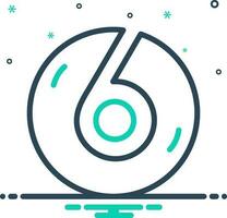 mix icon for six vector