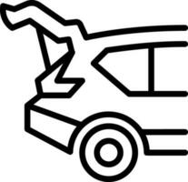 line icon for trunk vector