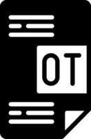 solid icon for ot vector