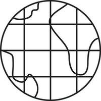 Globe Grid Icon Or Symbol In Line Art. vector