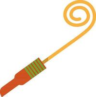 Isolated party blower in flat style. vector