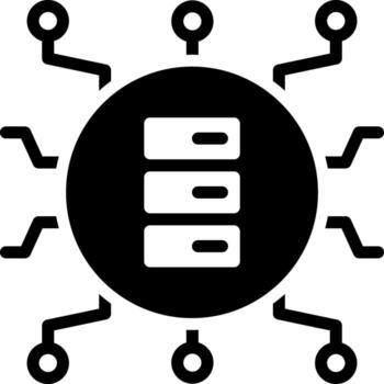 solid icon for big data vector