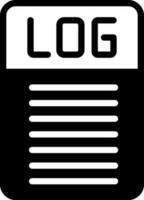 solid icon for log vector