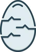 color icono para huevo vector