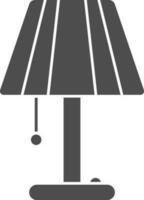 Table Lamp Icon Or Symbol In Gray And White Color. vector