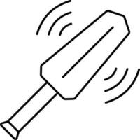 Hand Held Metal Detector Icon In Line Art. vector