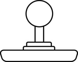 Joystick in black line art. vector