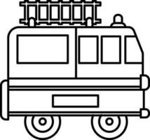 Fire truck in flat style. vector