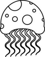 Jellyfish icon or symbol. vector