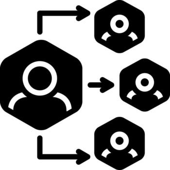 solid icon for delegation vector