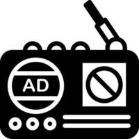 solid icon for radio vector